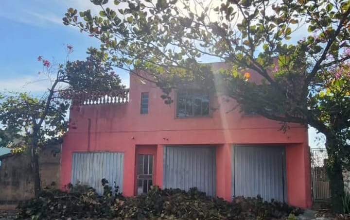  Moradora fica trancada após caminhão derrubar árvore e fechar acesso à sua casa